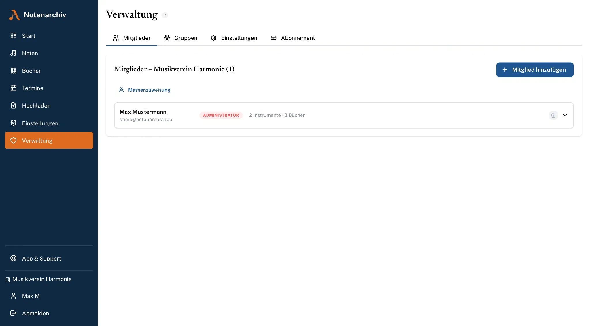 Mitgliederverwaltung